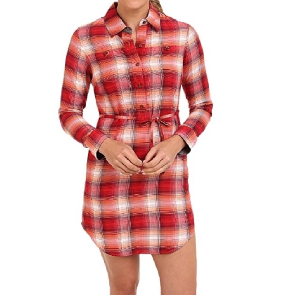 Patagonia Featherstone Plaid Shirt Dress Sz. 12